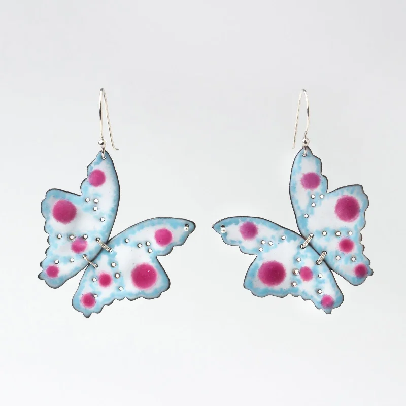 Best hoop earrings with rose gold for a romantic and warm aesthetic-Butterflies with Ikat Fringe - Flutter 1 Earrings