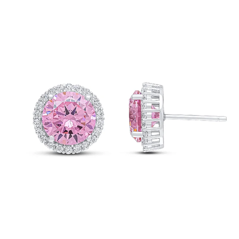 Best hoop earrings with gemstone accents for a colorful and elegant appearance-Carla Earrings (Pink)