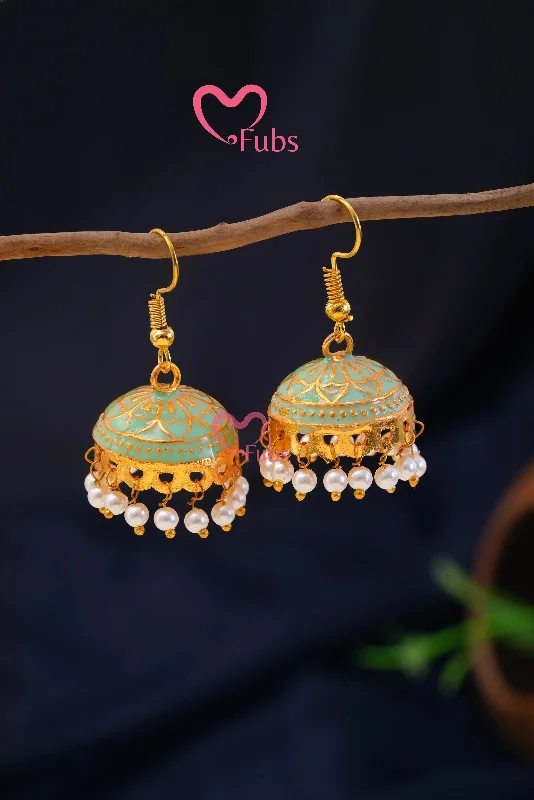 Hoop earrings with stacked layers for a bold and textured design-Classic Design Bead Jhumka Earrings