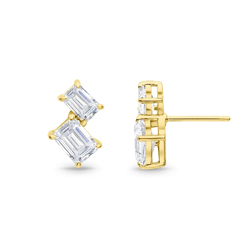 Best hoop earrings with minimalist designs for a clean and modern aesthetic-Double Savoy (Gold)