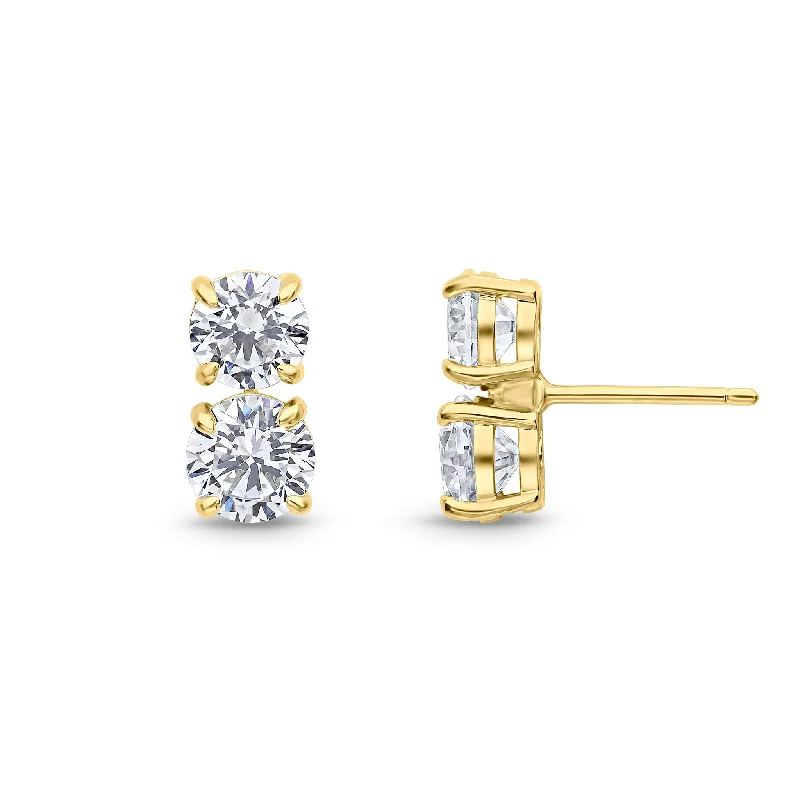 Best hoop earrings with vintage-style detailing for a nostalgic and timeless look-Double Vesper (Gold)