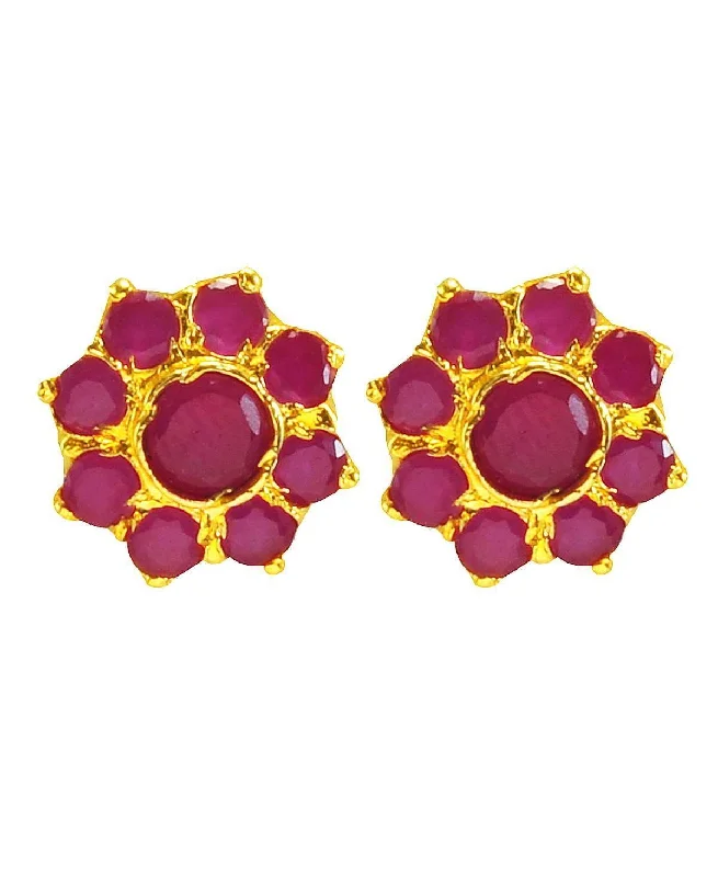 Hoop earrings with gold accents for a warm, elegant statement piece-Elegant Garnet Earring