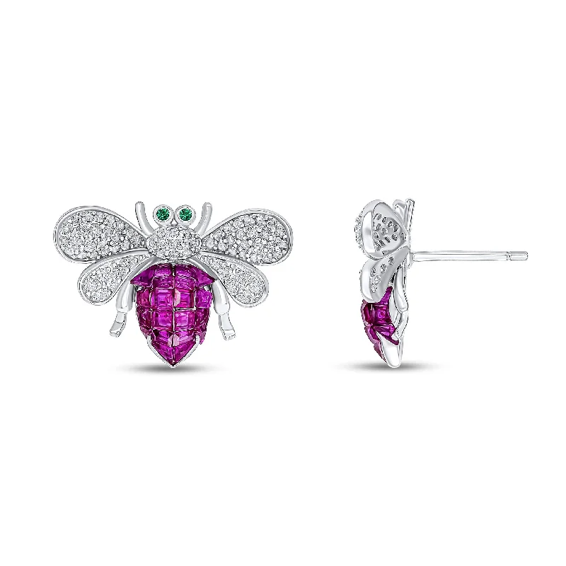 Hoop earrings with diamond-cut surfaces for added sparkle and shine-Insect Earrings