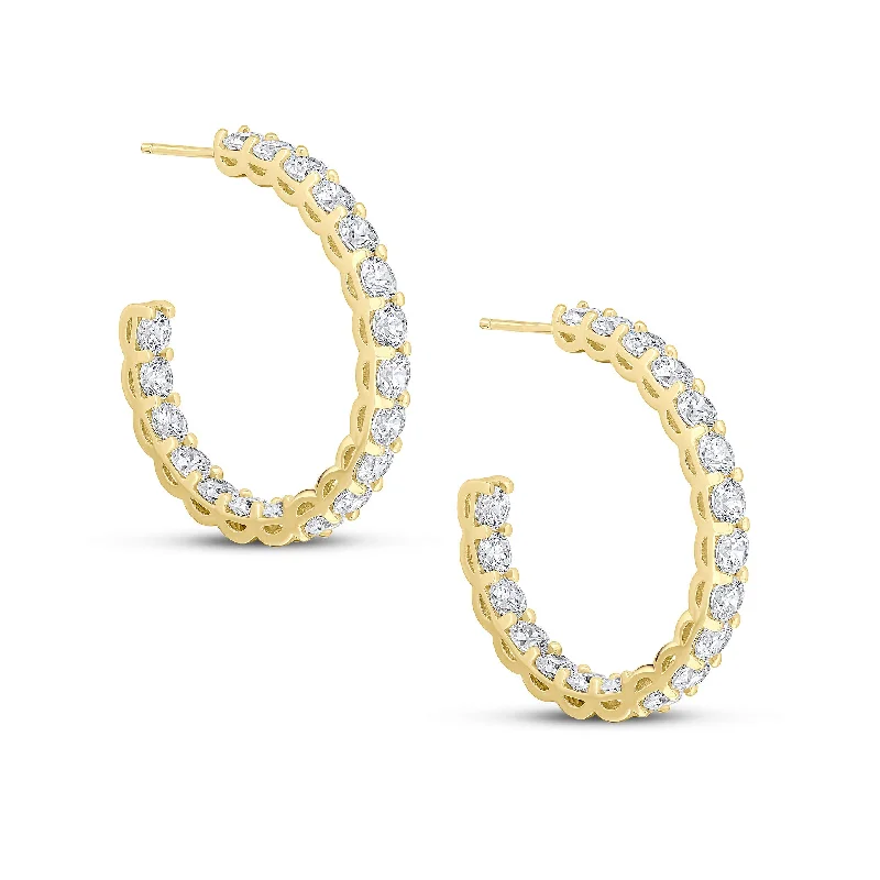 Best hoop earrings with crescent-shaped designs for a bold, moon-inspired style-Kendal Hoop Earrings (Gold)