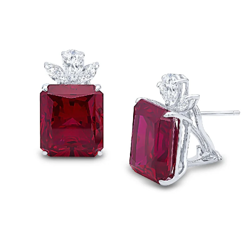 Classic hoop earrings with a thin profile for a sleek and subtle style-Maisie Earrings (Ruby)