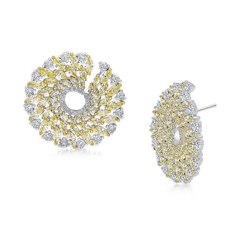 Best hoop earrings with sterling silver for an affordable and chic design-Marie Earrings (Canary)