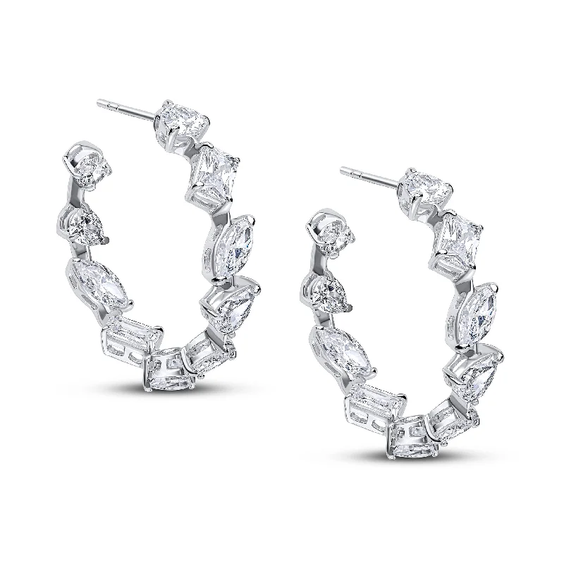 Hoop earrings with abstract shapes for an artistic and creative touch-Miley Hoop Earrings