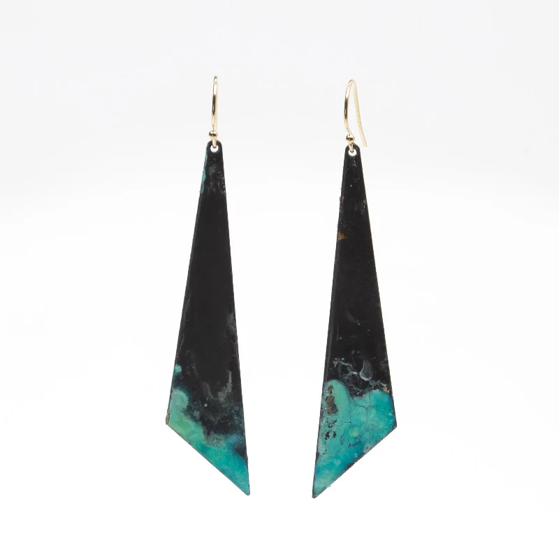 Hoop earrings with spiral designs for a dynamic and fluid look-Obtuse Triangle Earrings