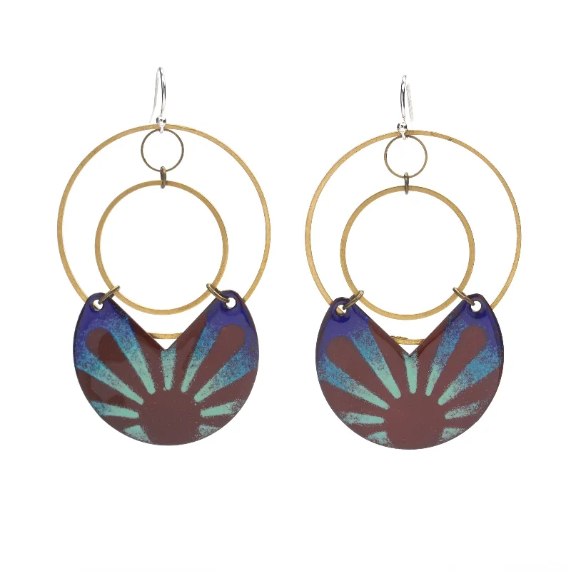 Best hoop earrings with snake chain details for a sleek and modern touch-Winter Sunset Earrings