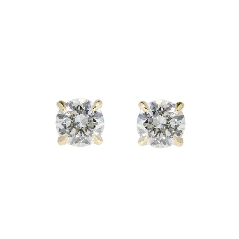 Animal Print Stud Earrings for Fun -1.08ct Round Lab Diamond Stud Earrings