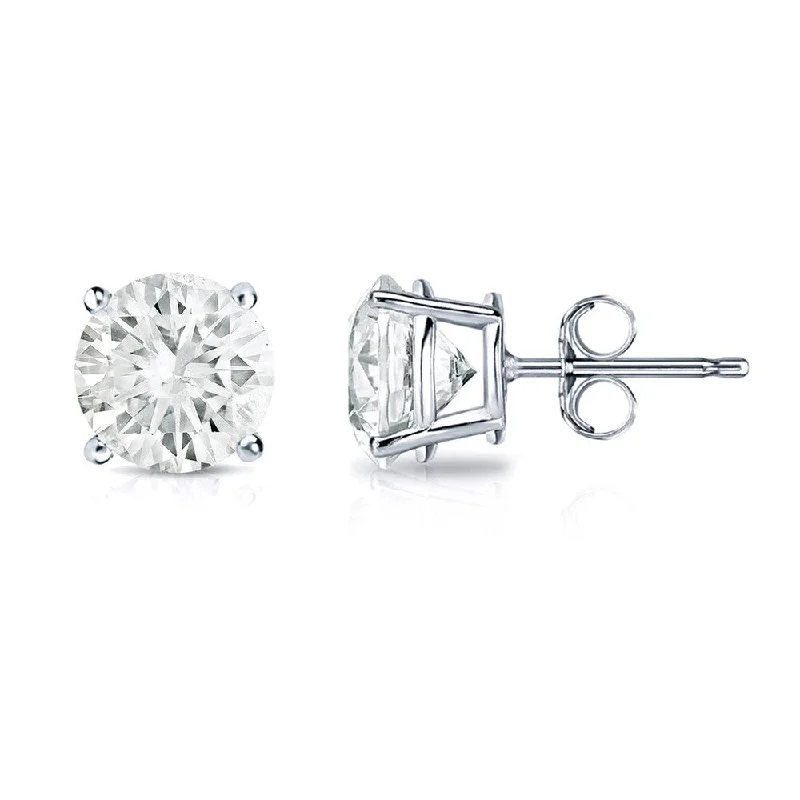 Stud Earrings for Festival Style -14k Gold Round 3/4ct TW Clarity Enhanced Diamond Stud Earrings (J-K)