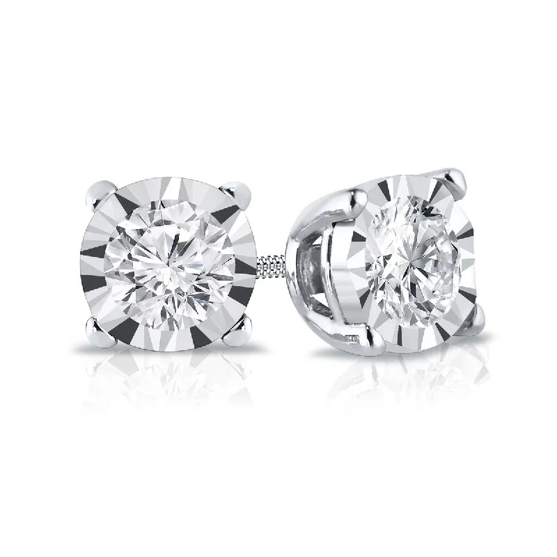 Stud Earrings for Work Attire -Auriya 1/6ctw Round-cut Diamond Stud Earrings 14k Gold