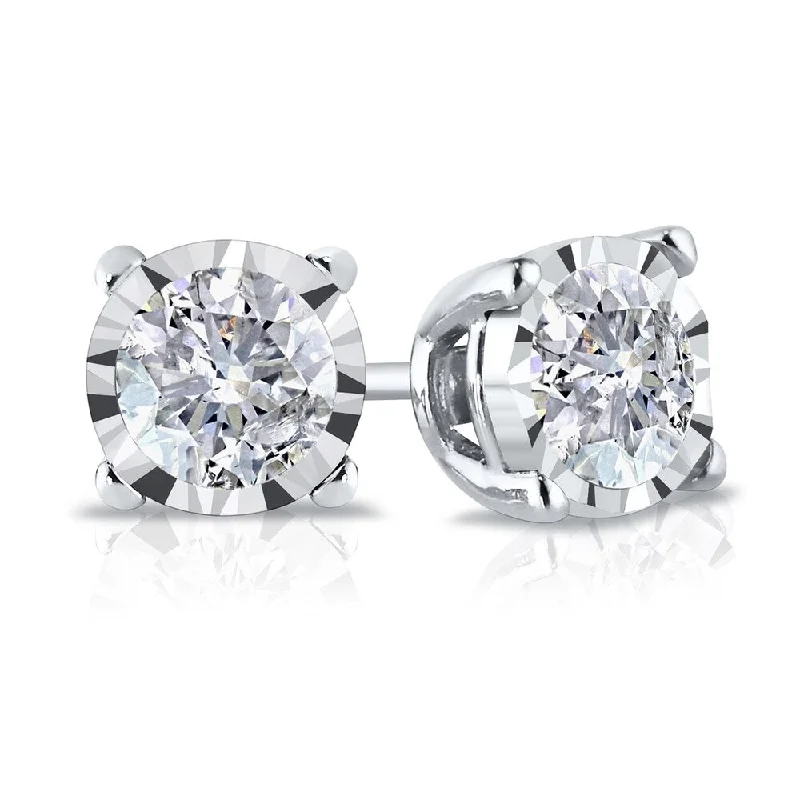 Heavy Duty Stud Earrings for Durability -Auriya 14k Gold 1/2ct TDW Round Diamond Stud Earrings (G-H, I2-I3)