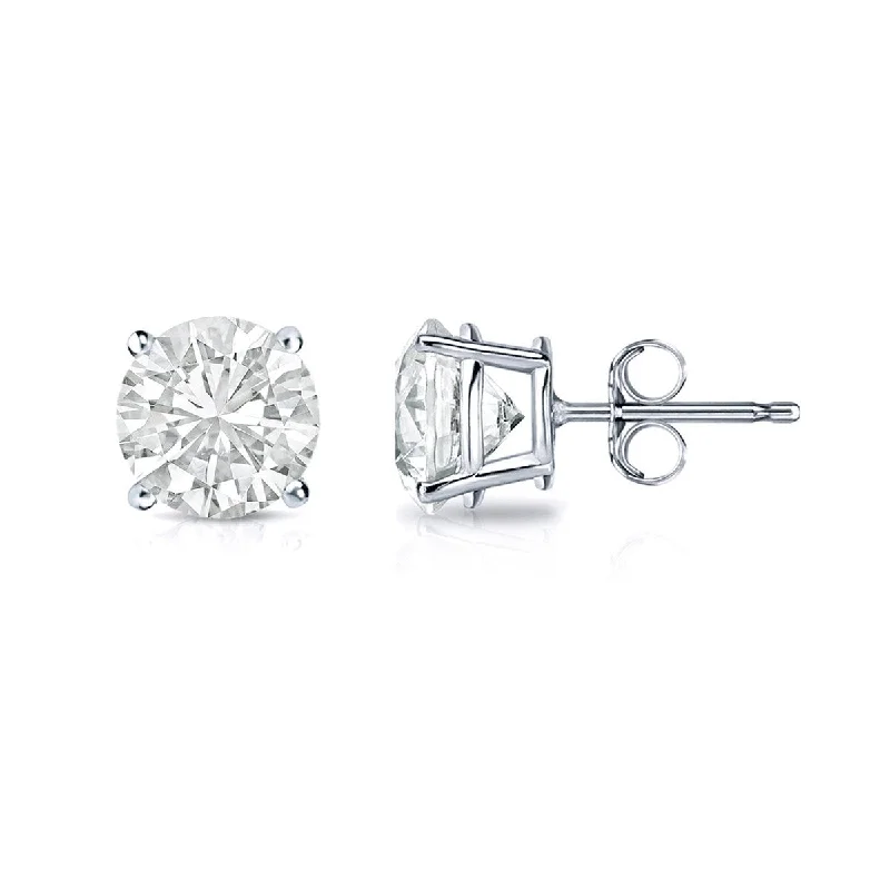 Stud Earrings with Enamel -Auriya 14k Gold 1/2ct TW Clarity-enhanced Diamond Stud Earrings