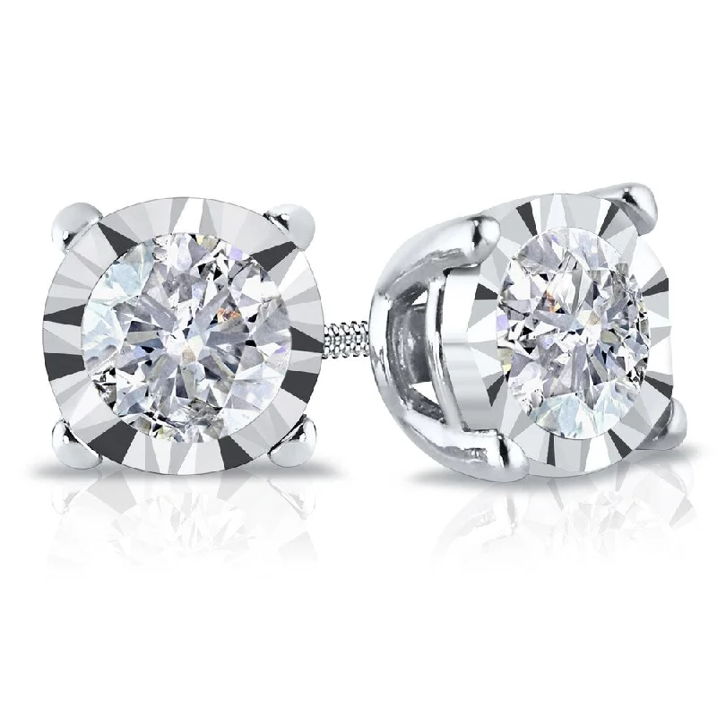 Triple Stud Earrings for Layered -Auriya 14k Gold 5/8ct TDW Round Diamond Stud Earrings