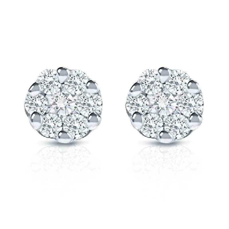 Stud Earrings for Everyday Glamour -Auriya 14k White Gold 1/4ct TDW Diamond Composite Stud Earrings