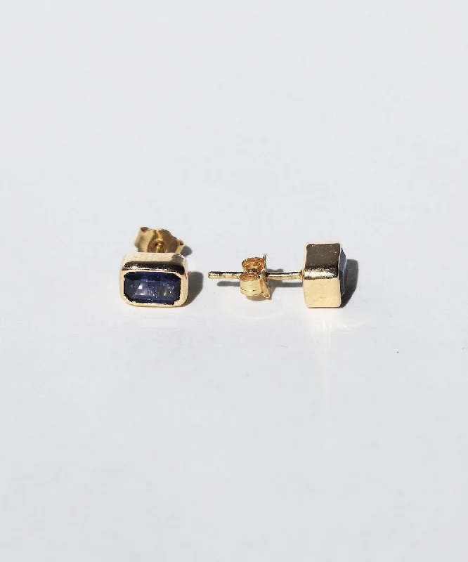 Stud Earrings for Formal Attire -Hellen Sapphire Stud Earrings II