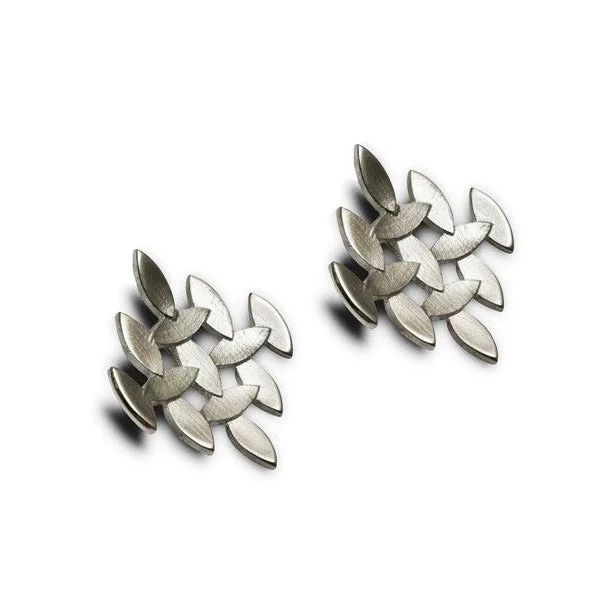 Stud Earrings with Symbolic Elements -Grate Stud Earrings - LAP046