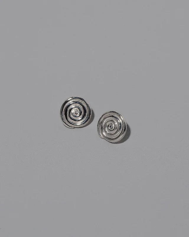 Small Stud Earrings for Delicate -Serpentinite Stud Earrings  - Sterling Silver