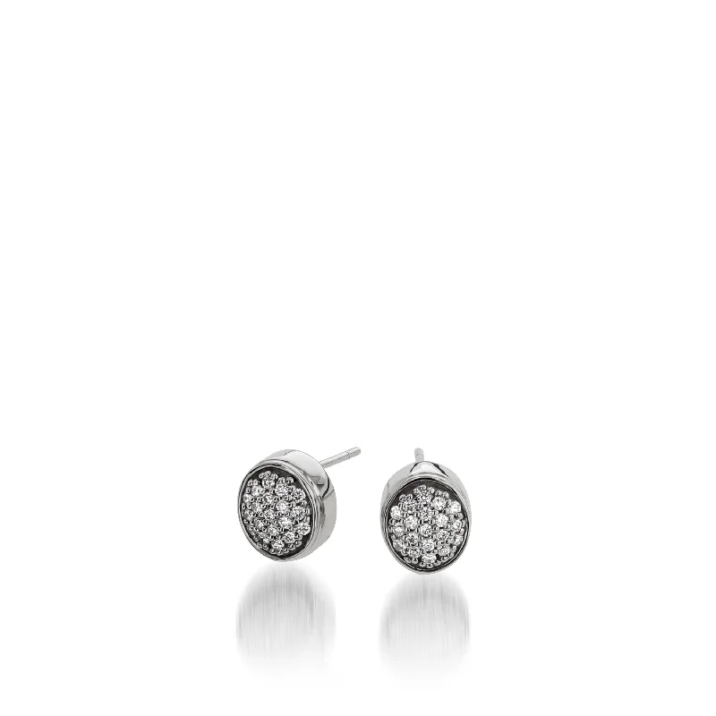 Stud Earrings for Yoga Session -Essence Pave Diamond Stud Earrings