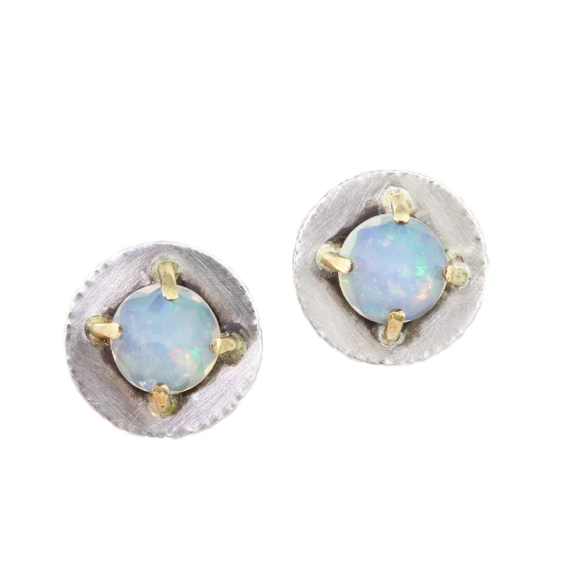 Adjustable Stud Earrings for Custom Fit -Ethiopian Opal Stud Earrings