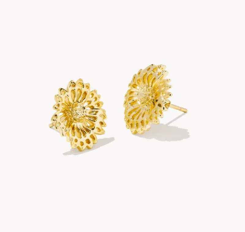 Diamond Stud Earrings for Luxury -Kendra Scott - Brielle Stud Earrings - Gold