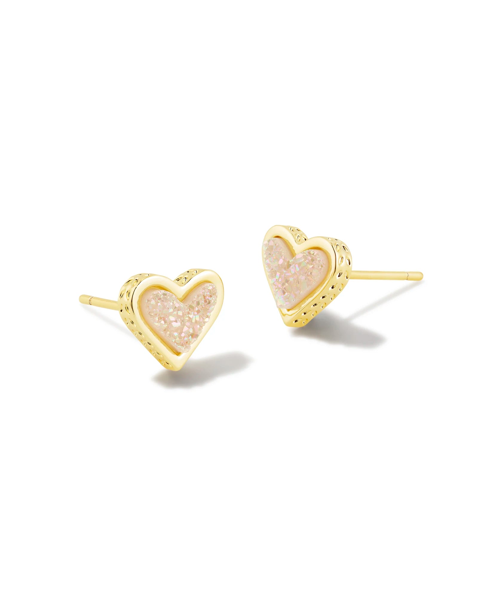 Stud Earrings with Infinity Symbols -Kendra Scott - Framed Ari Heart Stud Earrings