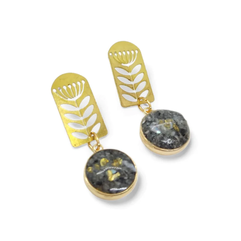 Stud Earrings with Animal Motifs -Kirsch Brass and Resin Stud Earrings