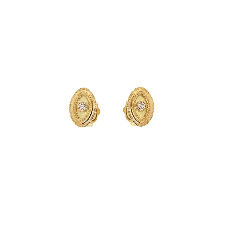 Diamond Stud Earrings for Luxury -Evil Eye Stud Earrings