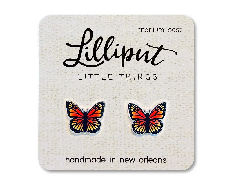 Stud Earrings for Everyday Glamour -Butterfly Stud Earrings