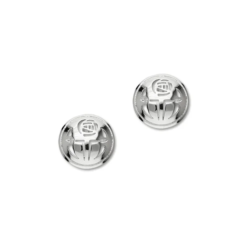 Stud Earrings with Infinity Symbols -Mackintosh Sterling Silver Stud Earrings - E474