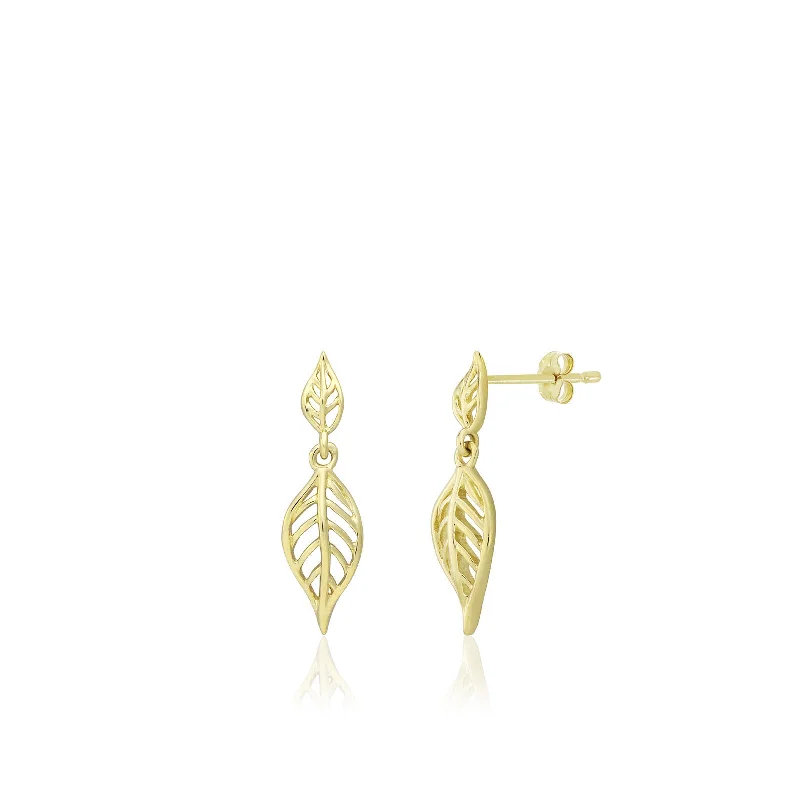 Lightweight Stud Earrings for All Day -Maile Leaf Stud Earrings