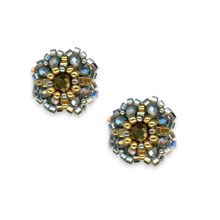 Waterproof Stud Earrings for Outdoor -MIGUEL ASES - BEADED MIYUKI STUD EARRINGS