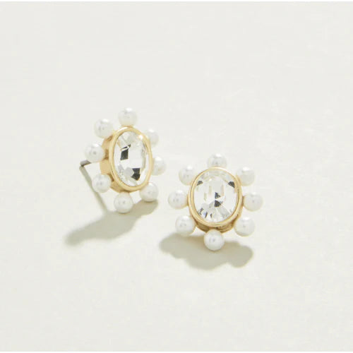 Stud Earrings for Party Look -Spartina - Earrings - Queen Stud Earrings - Crystal