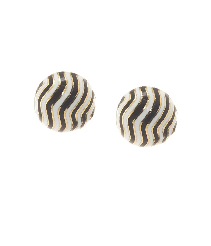 Stud Earrings with Knot Designs -Zebra Stud Earrings