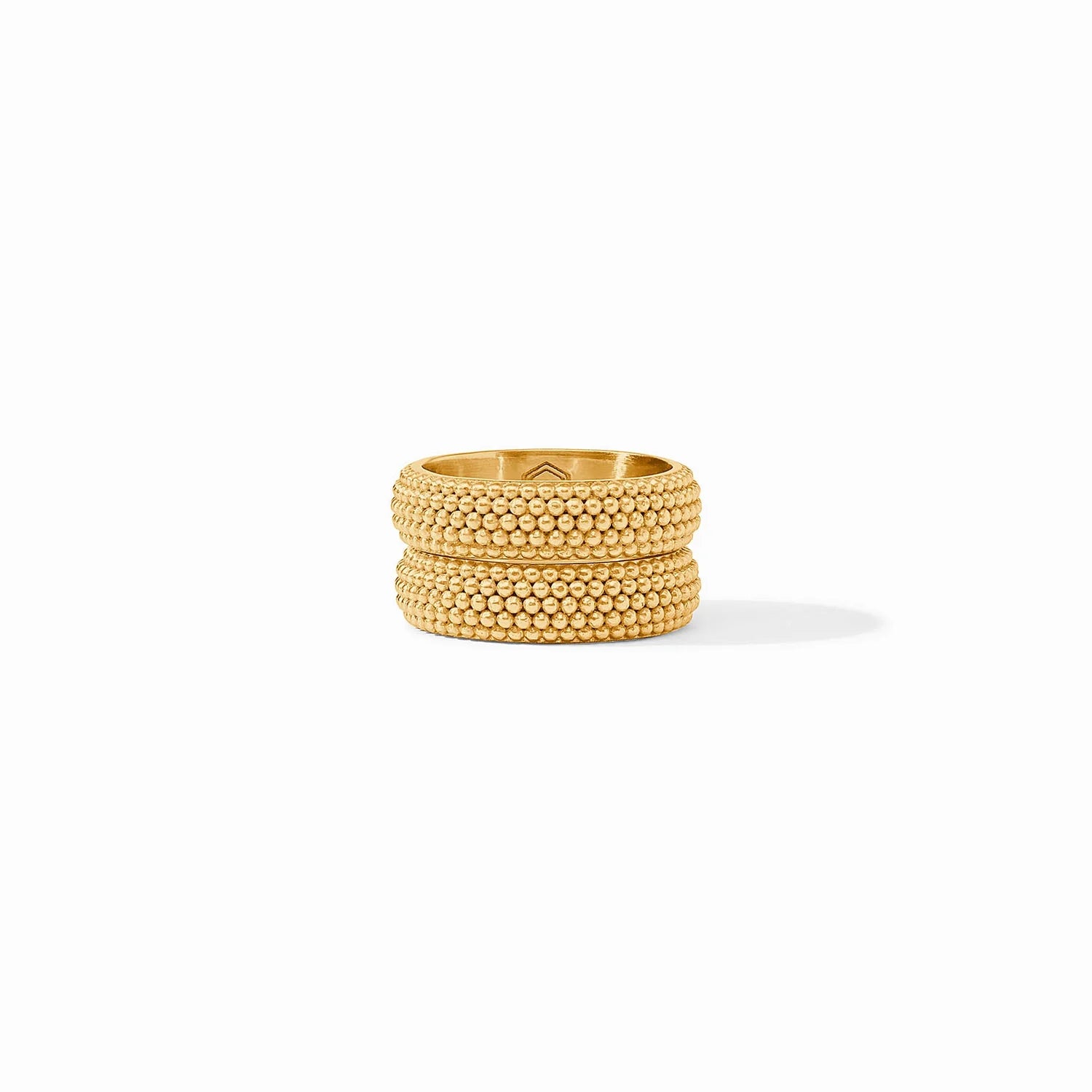 Minimalist rings with tiny diamond dot accents -Beaded Eternity Duet Ring - Cabochon