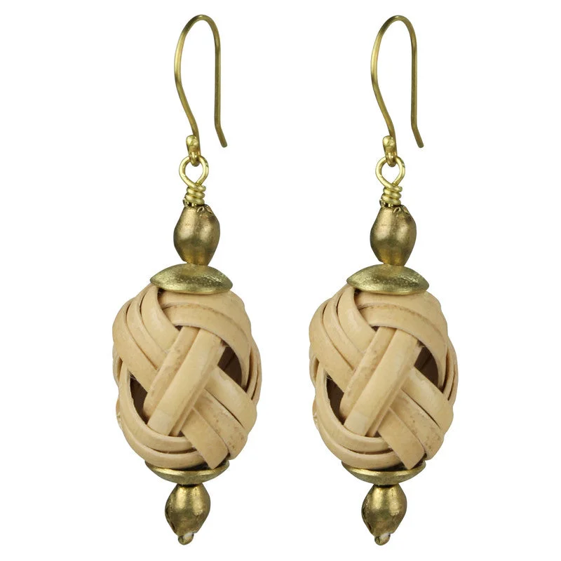 Rings with infinity loops for timeless love -Biscayne Rattan Knot Earring