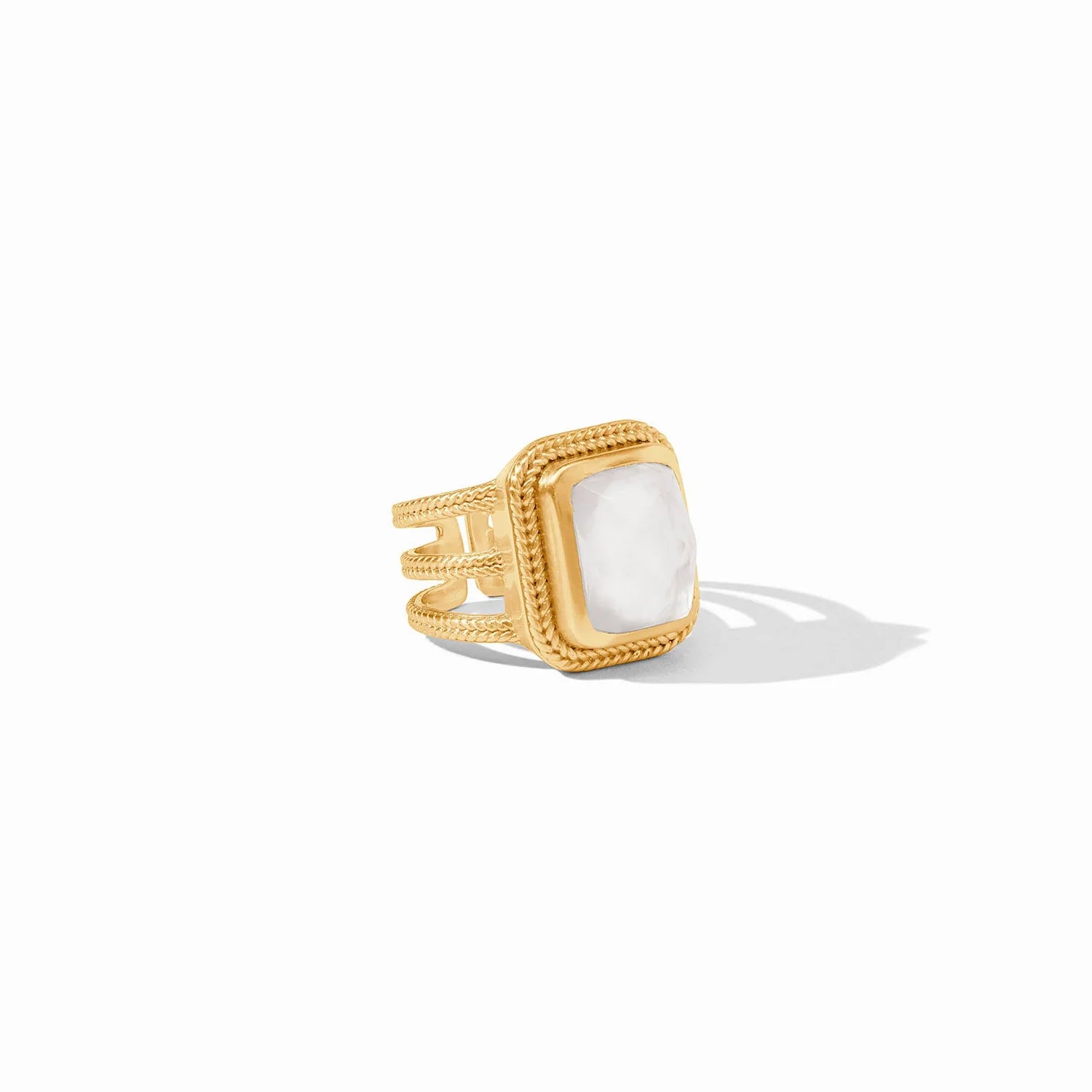 Rings with polished onyx for sleek contrast -Cheval Statement Ring Clear Crystal