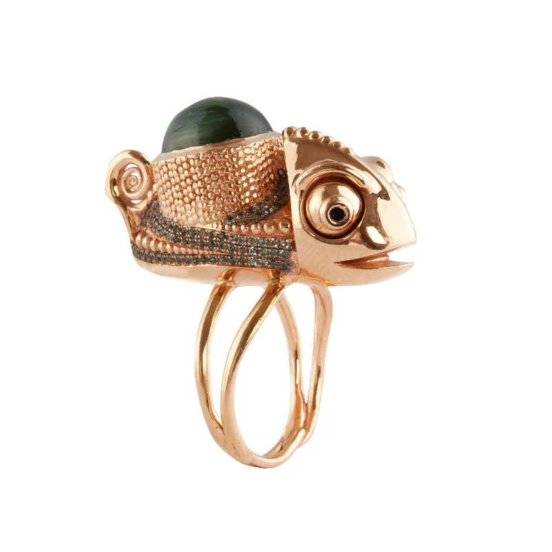 Rings with tiger eye for warm tones -Isaac Newton Tourmaline and Sapphire Ring