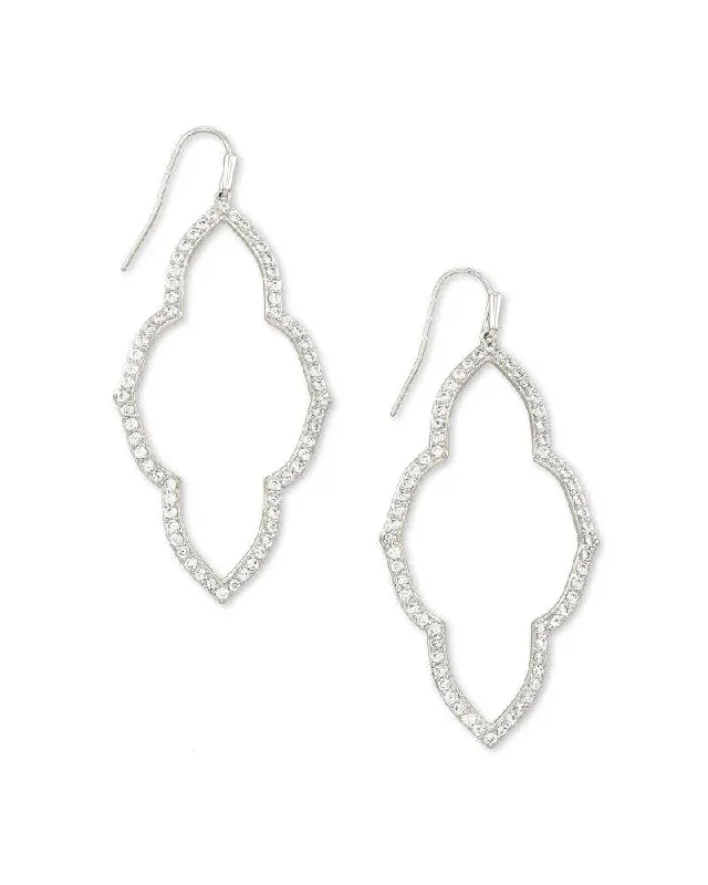 Rings with double bands for modern twist -Kendra Scott  - ABBIE RHOD OPEN FRAME EARRING