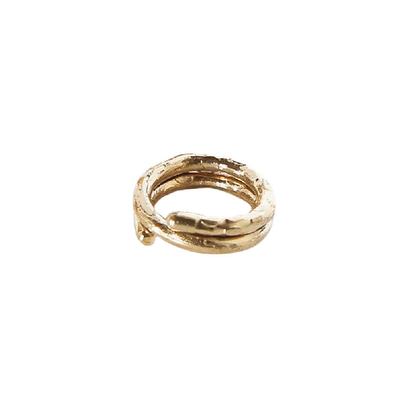 Rings with matte gold for subtle luxury -Python Wrap-Around Ring