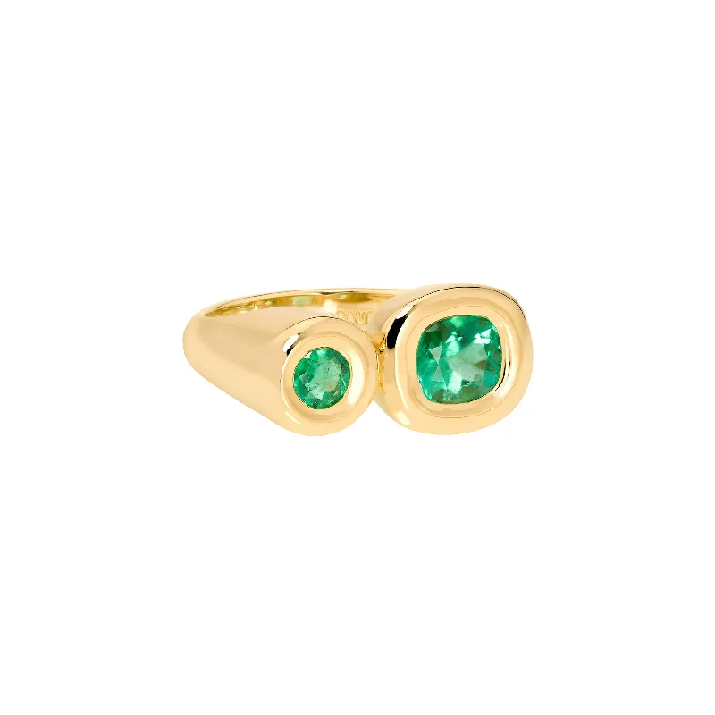 Rings with malachite stones for green patterns -Fireworks Toi Et Moi Ring